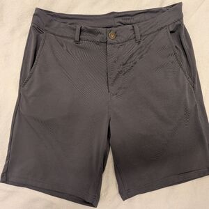 Men's Charcoal Flat Front Shorts